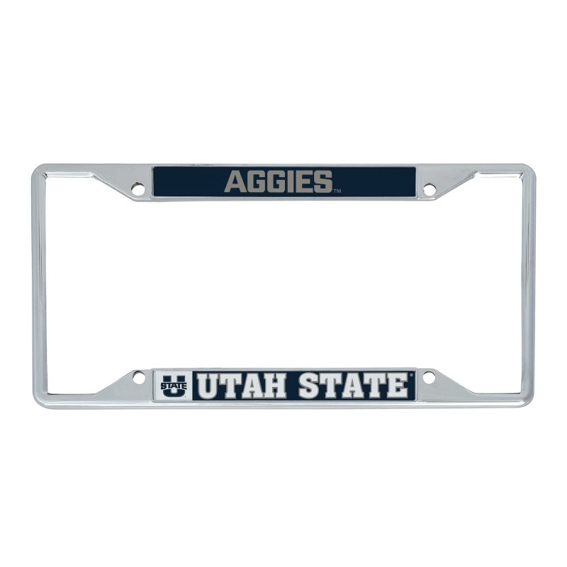 Utah State University Usu Aggies Metal License Plate Frame For Front Or Back Of Car Officially Licensed Mascot