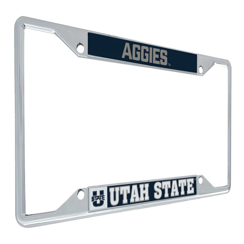 Utah State University Usu Aggies Metal License Plate Frame For Front Or Back Of Car Officially Licensed Mascot