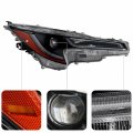 Front Right Projector Headlight Headlamp Assembly With Amber Corner Passenger Side Replacement For Corolla L Le 2020-2021
