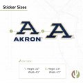 University Of Akron Metal License Plate Frame And Sticker For Front Or Back Car Officially Licensed Sticker Combo Alumni