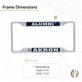 University Of Akron Metal License Plate Frame And Sticker For Front Or Back Car Officially Licensed Sticker Combo Alumni