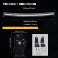 Auxtings 50 Inch 288w Curved Led Light Bar Flood Spot Combo Work Driving Lights Fog Lamp Offroad Lighting With Wiring Harness