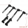 A-premium Set Of 6 4 Front Inner Outer Tie Rod End Kit 2 Adjusting Sleeves Compatible With Chevrolet Blazer 1996-2005 S10