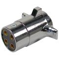 Pico 0723a Chrome 4-pole 20 Amp Male Plug Trailer Electrical Connector Per Package 