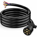 8ft Heavy Duty 7 Way Rv Round Inline Trailer Plug Extension Cord Pin Wiring Harness For Campers Caravans And Vans Model 50049r 
