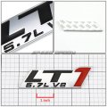 2 X Metal Emblem Decal Logo Trim Badge Lt 1 5 7l V8 Black Red