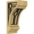 Ekena Millwork Corw03x04x08dibrblal Diane Recessed W Ironcraft Berlin Inlay Wood Corbels 3 1 W X 4 D 8 H Alder 