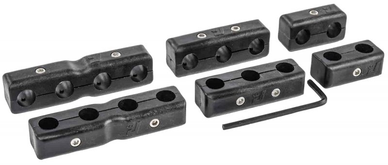Spark Plug Wire Separators Black For 8 0mm And 5mm Wires Includes Stainless Hardware Hex Key Set Of 6