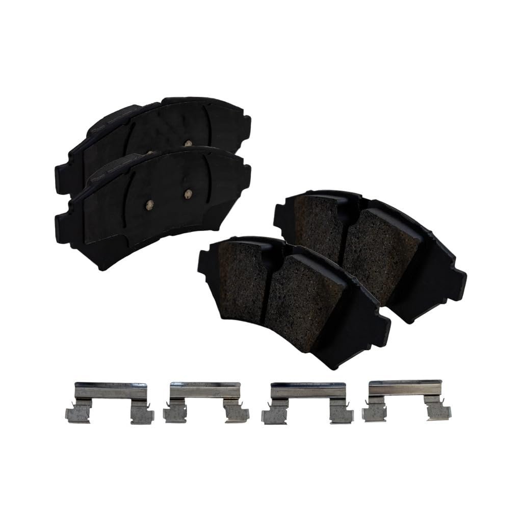Cadillac Deville 1997-2005 Brake Pad Set Front 2-wheel Ceramic Pro-line Series With 4 Pieces Clip Locating Replacement For