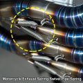 Motorcycles Universal Exhaust Pipe Spring 80mm 3 15 Stainless Steel Hook Modified Accessory Silver Tone