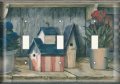Snazzyswitch Birdhouses In Garden Decorative Light Switch Cover Triple Toggle Wall Plate 