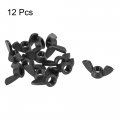 Uxcell M8 Wing Nuts Nylon Butterfly Nut Hand Twist Tighten Fasteners Black 12pcs