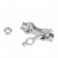 Uxcell 4pcs 304 Stainless Steel Duplex Wire Rope Clip Cable Clamp Suit For 1mm-1 5mm