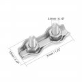Uxcell 4pcs 304 Stainless Steel Duplex Wire Rope Clip Cable Clamp Suit For 1mm-1 5mm
