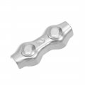 Uxcell 4pcs 304 Stainless Steel Duplex Wire Rope Clip Cable Clamp Suit For 1mm-1 5mm