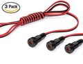 3 Pack Of Plug-n-play Instrument Cluster Led Indicator Light Dash Bulbs Aluminum Pilot Lights Color Acrylic Lens Flush Panel