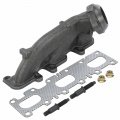 A-premium Left Driver Side Exhaust Manifold With Gasket Kit Compatible Ford F-150 2011-2017 Mustang Transit-150 250 35050 Hd