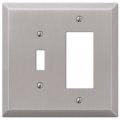 Amerelle 463trbn Oversized Wallplate 1 Toggle Rocker Steel Brushed Nickel 1-pack 