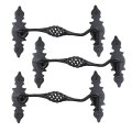 Renovators Supply Black Birdcage Cabin Hook Eye Latches 6 5 Long Decorative Wrought Iron Privacy For Kitchen Cabinet Window 