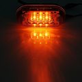 Partsam Trailer Clearance Or Side Marker Light Led 10 Diodes Amber Lens Black Base- 4 Inch