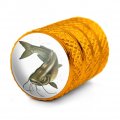 Catfish Fishing Valve Stem Caps For Tire Rim Wheel Aluminum Yellow