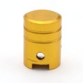 15mm Piston Style Anodized Aluminum Gold Tire Valve Stem Caps Pack Of 4