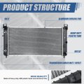 Dpi 2371 Factory Style 1-row Cooling Radiator Compatible With Silverado Sierra 1500 2500hd 3500hd 6 0l Mt 1999-2007 Aluminum