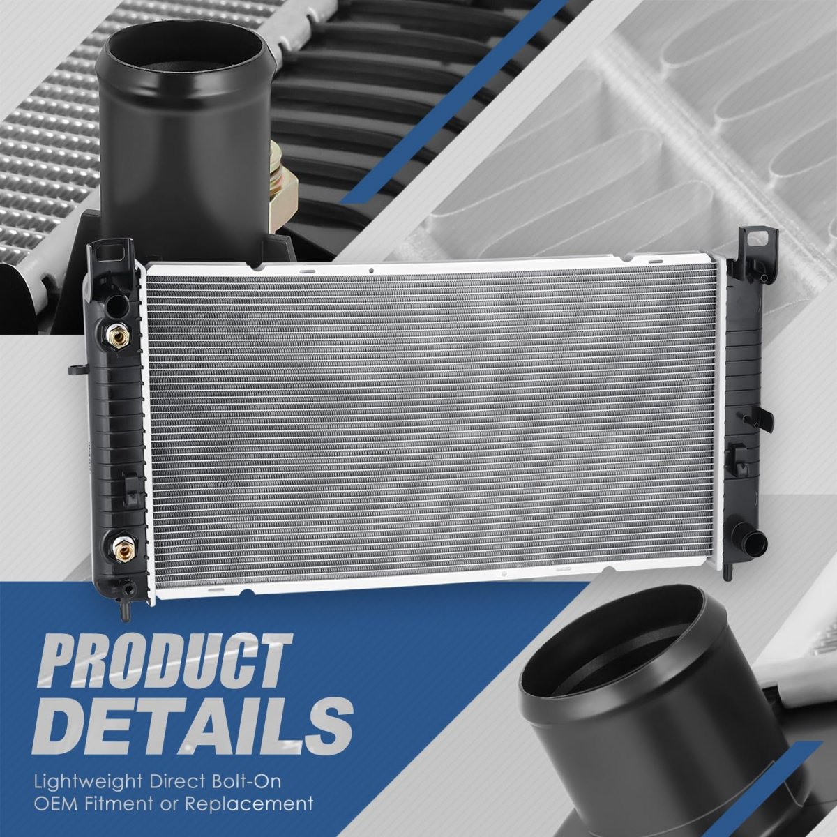 Radiator For 1999-2007 Silverado Sierra 1500 2500hd 3500hd 6 0l Mt Dpi 2371 Factory Style 1 Row Aluminum Core Cooling With