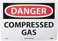Nmc D245rb Osha Sign Legend Danger Compressed Gas 14 Length X 10 Height Rigid Plastic Red Black On White 
