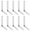 20 Pack L Shaped Corner Brackets 6 5 In X 4 72 0 94 Right Angle Shelf Braces For Wood Furniture Silver Metal Brushed Finish 