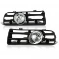 Black Bezel Oe-style Front Fog Light Driving Lamp Housing Assembly For 1999-2004 Vw Mk4 Golf Gti R32 Power Switch Universal 