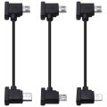 3pcs Remote Controller Data Cable Type-c Micro To Usb For Dji Mavic Pro Platinum 