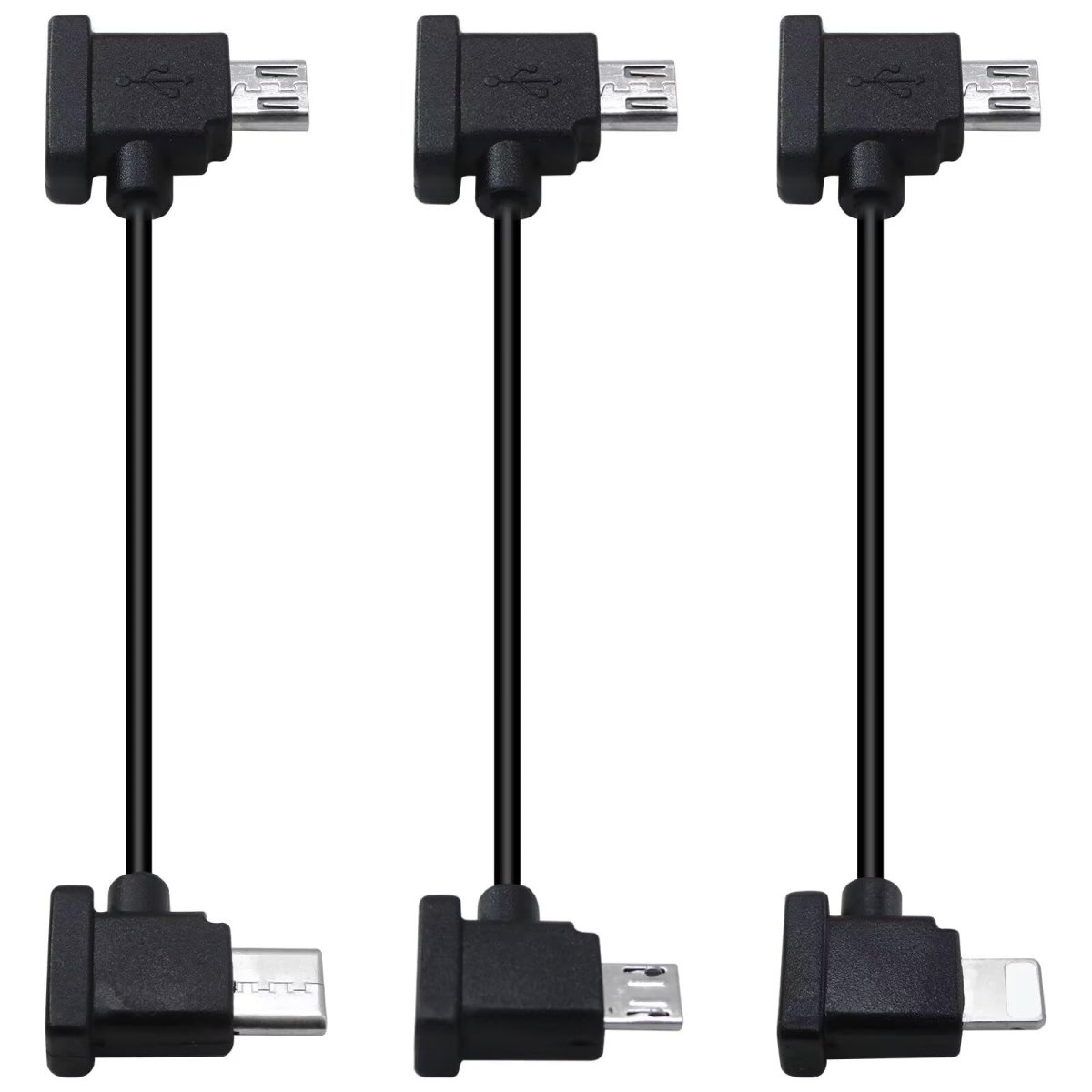 3pcs Remote Controller Data Cable Type-c Micro To Usb For Dji Mavic Pro Platinum