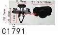 Autobahn88 Front Door Push-type Clip Compatible With Volkswagen Oem 1k0837199b Pack Of 20