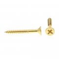 Prime-line Wood Screw Flat Head Phillips 10 X 1-1 2 In Solid Brass Pack Of 100