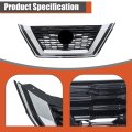 Front Bumper Grille Upper Black With Chrome Molding Without Camera Option Replacement For Rogue 2021-2023 623106rr0a Ni1200322