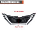 Front Bumper Grille Upper Black With Chrome Molding Without Camera Option Replacement For Rogue 2021-2023 623106rr0a Ni1200322