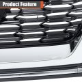 Front Bumper Grille Upper Black With Chrome Molding Without Camera Option Replacement For Rogue 2021-2023 623106rr0a Ni1200322