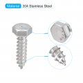 Uxcell Hex Head Lag Screws Bolts 30pcs 5 16 X 1-1 4 304 Stainless Steel Partial Thread Wood