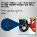 1 Set Gas Can Spout Replacement Universal Upgraded Angle Nozzle Kit With Stainless Steel Filter Vent Cap For Old Style Water