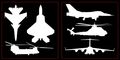 Auto Vynamics Stickerpack-milplanes-20-gwhi Gloss White Vinyl Detailed Military Aircraft Sticker Pack Includes Fighter Jets 
