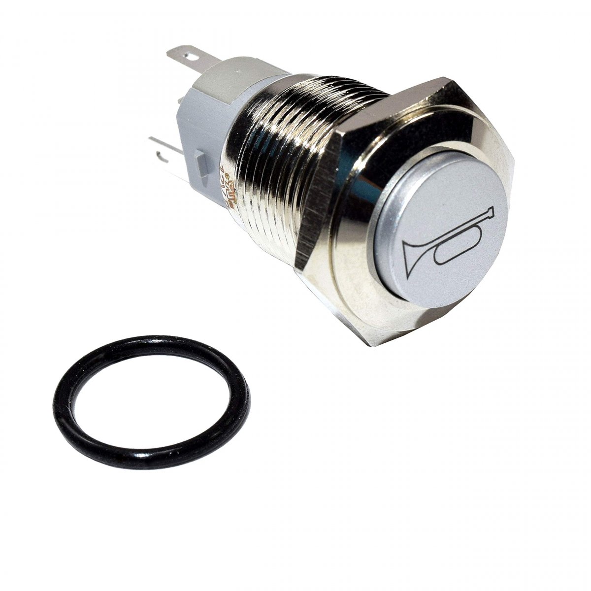 12v Push Button Air Horn Switch With Wire Connector Blue Momentary For Car Truck Tractor Chopper Motorcycle 3 4 In Head 5 8