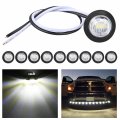 10 Pcs 3 4 In Round Led Clearance Lights White Side Marker Indicator Bullet For Truck Rv Car Bus Trailer Van Boat Tl-58 