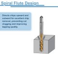 Spiral Flute Thread Taps 1 2-12 Bsw H2 Machine Threading Tap Bit Titanium Coated Screw Tapping Repair Tool M2 High-speed Steel
