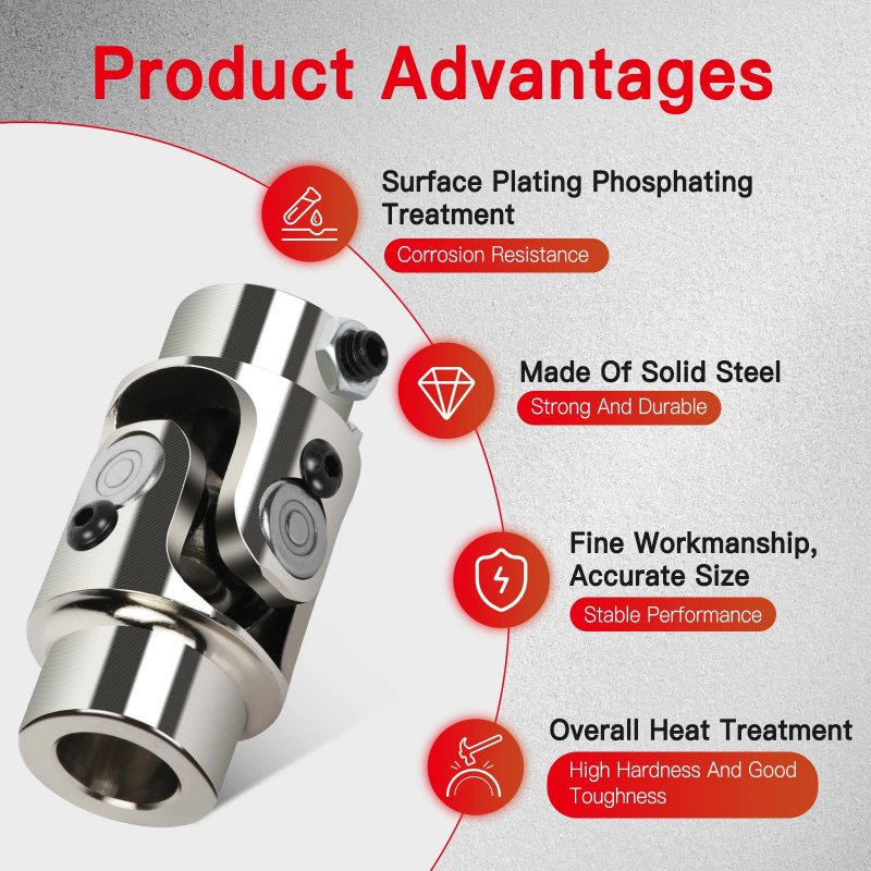 Steering Joints 3 4 Round To Dd U-joint Shaft