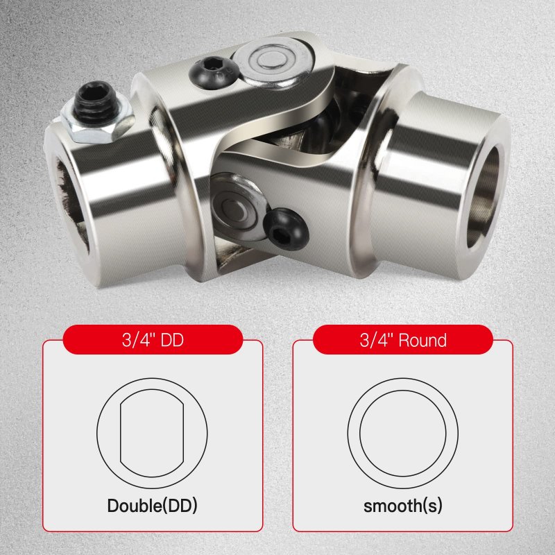 Steering Joints 3 4 Round To Dd U-joint Shaft