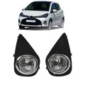 2 Pcs Front Fog Lights Lamps Assembly Replacement For Yaris 2015 2016 Left And Right Side With Bezel Switch To2593131 