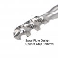 Uxcell 1 4 -20 Bsw Spiral Flute Thread Tap Machine Threading Hss-cobalt Uncoated Round Shank With Square End H2 Tolerance