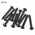 Uxcell Hex Socket Self Tapping Screws M5 X 35mm Carbon Steel Wood Screw 50pcs