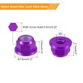 Nylon Insert Hex Lock Nuts 4pcs M3 X 0 5mm Aluminum Alloy Self-locking Anodizing Flange Nut For Fasteners Purple